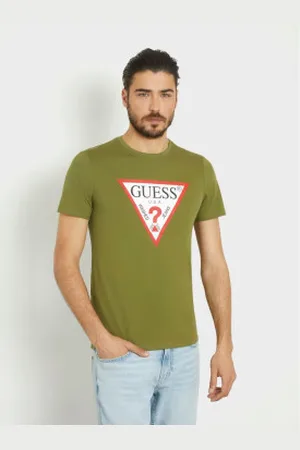 Guess Para homem. M2YI71I3Z14 T-shirt com logótipo triangular (S), Casual, Algodão, Manga curta