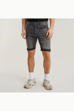 G-Star Para homem. D10481-6132-1243 Calções 3301 Slim cinzento (26), Casual, , Algodão, Denim
