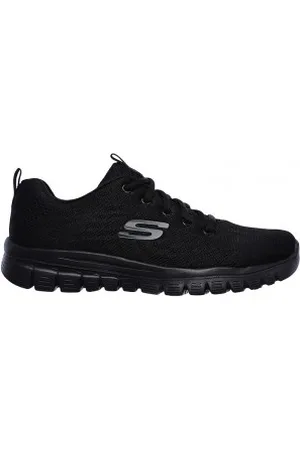 Skechers Para mulher. 12615 Sapatos Graceful Get Connected (35), Tecido, Plano, 1 a 3cm, Cordão, Esportivo, Running, Multisport