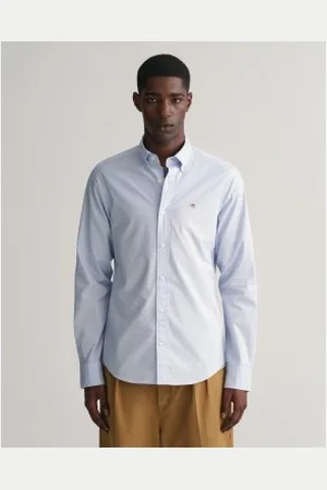 GANT Para homem. 3000102 Camisa de popelina de corte justo (S), Casual, Algodão, Clássico, Manga comprida