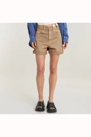 G-Star Para mulher. D24612-C106-C029 Short Loose 5 Pockets castanho (23), , Casual, Algodão
