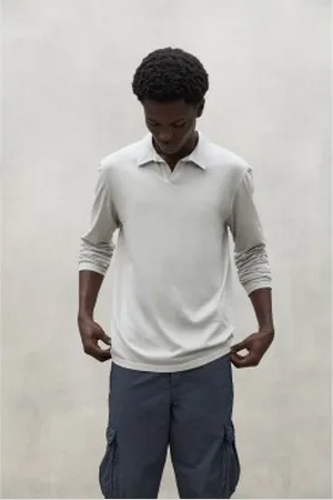 ECOALF Para homem. MCMGAPOENZO00803S24-007 Pólo cinzento Enzo (XL), Casual, , Manga comprida, Algodão orgânico, Sustentável, Algodão Re