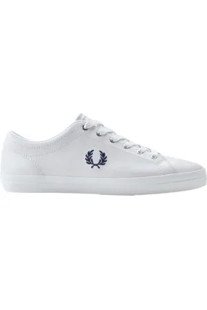 Fred Perry Para homem. B7311-200 Ténis de couro Baseline branco (44), Plano, Cordão, Casual