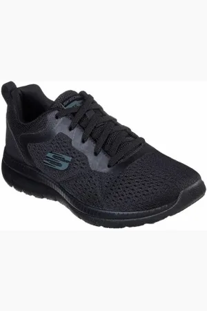 Skechers Para mulher. 12607 Sapatos de Caminho Rápido e Farto, de cor preta (36), , Plano, 1 a 3cm, Cordão, Esportivo, Multisport