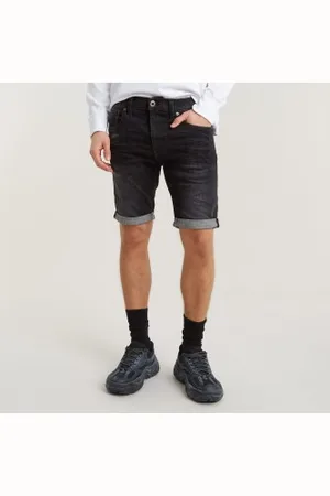 G-Star Para homem. D10481-A634-9887 Calções 3301 Slim (26), Casual, Algodão, Denim