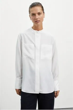 ECOALF Para mulher. GASRJULIE0344WW23-001 Camisa Julieta branca (L), , Casual, Manga comprida, Lyocell