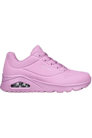 Skechers Para mulher. 73690 Uno Stand on Air sapatilhas cor-de- (35), 3 a 5cm, Cordão, Casual