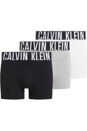 Calvin Klein Para homem. 000NB3608A Conjunto de 3 calções boxer e cinzento (L), Homewear, Cinza, Algodão