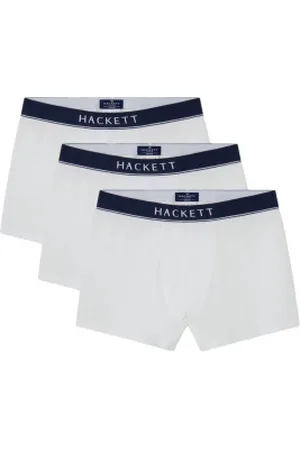 Hackett Para homem. HMU10600 Pack 3 calções boxer Core brancos (S), Homewear, Algodão