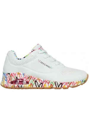 Skechers Para mulher. 155506 Sapatilhas Uno Loving Love (35), Tecido, Plano, Cordão, Casual