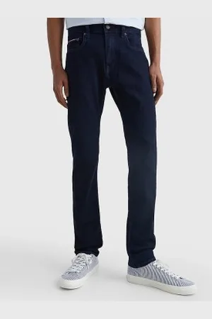 Tommy Hilfiger Para homem. MW0MW15600 Calças de ganga skinny Bleecker straight navy (34/32), Casual, Algodão, Denim