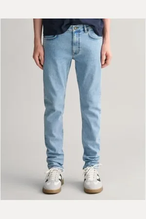 GANT Para menino. 910095 Calças de ganga de corte justo Teen Boys (9años= 134cm), Casual, Denim, moda infantil