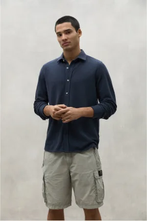 ECOALF Para homem. MCMGASRGOTHA0820S24-161 Camisa Gotham navy (XL), Casual, Manga comprida, Algodão orgânico, Sustentável, , Algodão