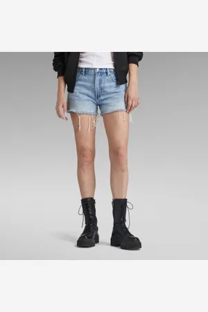 G-Star Para mulher. D24376-D536-G339 Calções True Raw Edge (24), Casual, Algodão, Denim