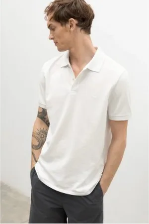 ECOALF Para homem. GAPOTEDRE0820MS23-000 Pólo Tedalf Regular branco (S), Casual, Manga curta, Algodão orgânico, Sustentável, Algodão Recicla