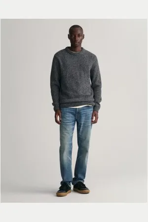 GANT Para homem. 1000244 Calças de corte regular com lavagem azul Archive Arley (31/32), Casual, Algodão, Denim