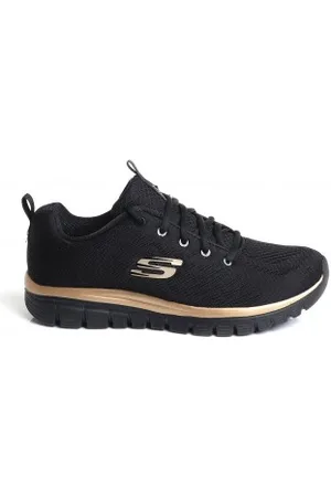 Skechers Para mulher. 12615 Sneakers Graceful Get Connected Black (35), , Cordão, Esportivo, Sportswear, Multisport