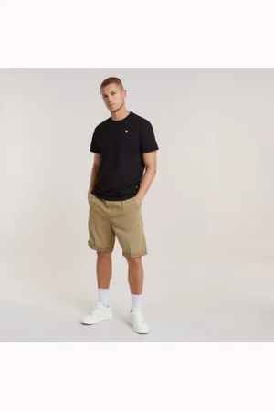 G-Star Para homem. D24544-C962-B444 Calções chino plissados castanhos (29), , Casual, Algodão