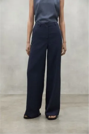 ECOALF Para mulher. MCWGAPASABIN0421S24-161 Calças Sabine azul-marinho (42), Casual, Lyocell