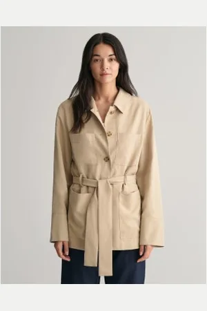 GANT Para mulher. 4770209 Blazer de corte regular com cinto (36), Casual, Lyocell