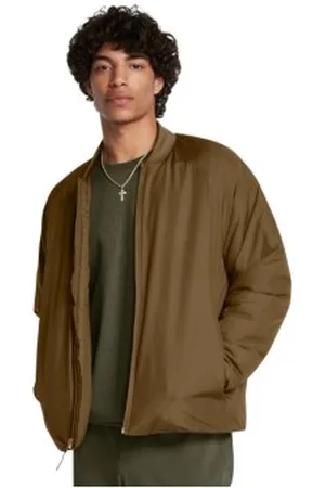Under Armour Para homem. 1388903 Casaco bomber com isolamento térmico castanho (S/M), , Casual, Poliéster