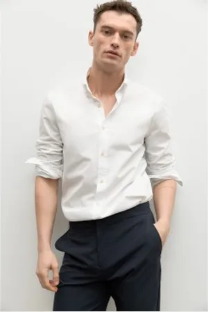 ECOALF Para homem. GASRANTEJ0120MS23-000 Camisa Antejo branca (L), , Casual, Manga comprida, Algodão orgânico, Sustentável