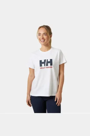 Helly Hansen Para mulher. 34465 T-shirt Logo 2.0 branca (XS), , Casual, Esportivo, Manga curta, Algodão orgânico