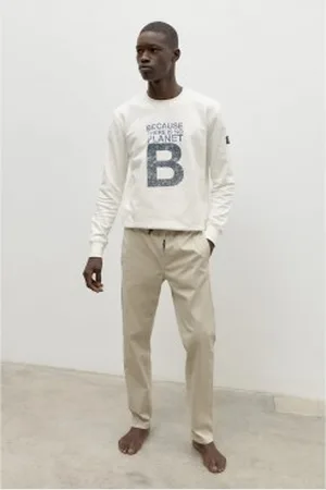 ECOALF Para homem. GASTGREAT0800MS23-001 Sweatshirt Greatalf B branca (L), , Casual, Manga comprida, Algodão orgânico, Sustentável, Al