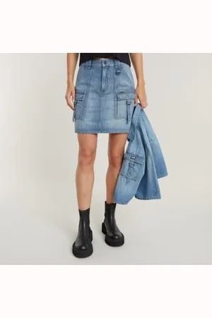 G-Star Para mulher. D24887-D539-G341 Minissaia Viktoria Utility (23), Casual, Algodão, Denim