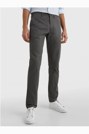 Tommy Hilfiger Para homem. MW0MW28884 Calças Chino Denton 1985 Coleção cinzenta (40/36), Casual, , Algodão orgânico, Sustentável