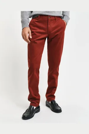 GANT Para homem. 1505230 Calças chino de corte justo vermelhas (34/34), , Casual, Algodão