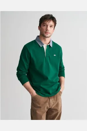 GANT Para homem. 2004082 Pólo em chambray (3XL), Casual, Algodão, Manga comprida