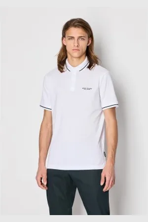 Armani Exchange Para homem. 8NZFFMZJ5DZ1100 Camisa pólo com pormenor (L), Casual, Algodão, Manga curta