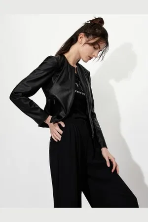 Armani Exchange Para mulher. 8NYB03YNVLZ1200 Casaco clássico (S), Casual, Poliéster, Manga comprida