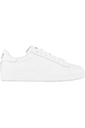 EA7 Unisex. X8X001_XCC51 Ténis de couro Classic Cc branco (44), Plano, Cordão, Casual