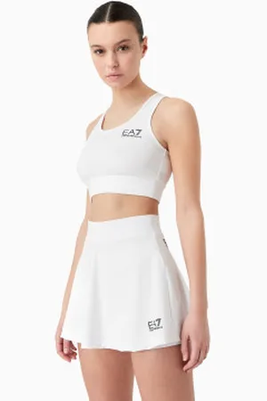 EA7 Para mulher. 8NTH55_TJGBZ Top Tennis Pro em tecido técnico Ventus7 (L), Esportivo, Tênis / Paddle tennis, Multisport, Poliéster