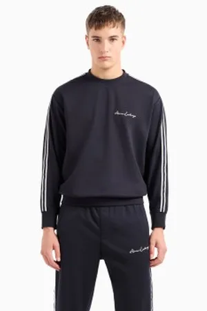 Armani Exchange Para homem. 8NZMSGZ9N1Z1510 Camisola azul-marinho (L), Casual, Poliéster, Modal, Manga comprida