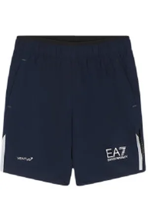 EA7 Para menino. 8NBS07_BN6TZ Calções Tennis Pro azul-marinho (12Años= 154cm), Esportivo, Tênis / Paddle tennis, Multisport, Poliéster, moda