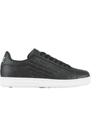 EA7 Unisex. X8X001_XCC51 Sapatos de couro Classic Cc preto (44), Plano, Cordão, Casual
