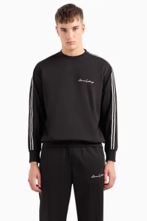 Armani Exchange Para homem. 8NZMSGZ9N1Z1200 Camisola preta (L), , Casual, Poliéster, Modal, Manga comprida