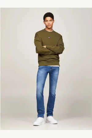 Tommy Hilfiger Para homem. DM0DM09549 Calças de ganga skinny fit desbotadas azuis Scanton (27/32), , Casual, Algodão, Elastan