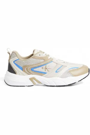 Calvin Klein Para homem. YM0YM00589 Ténis Retro Ténis de couro multicolorido (40), Plano, Cordão, Casual