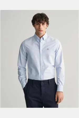 GANT Para homem. 3230115 Camisa Slim Fit Stretch Oxford (L), Casual, Algodão, Clássico, Manga comprida