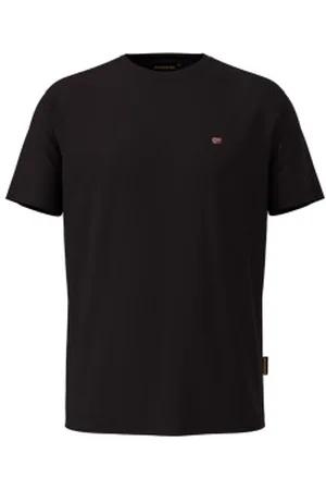 Napapijri Para homem. NP0A4H8D T-shirt Sails SS preta (M), Casual, Esportivo, Algodão, Multisport, Manga curta
