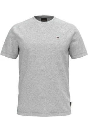 Napapijri Para homem. NP0A4H8D T-shirt Sails SS cinzenta (S), Casual, Esportivo, , Algodão, Multisport, Manga curta