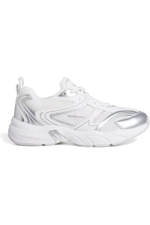 Calvin Klein Para mulher. YW0YW01463 Sapatilhas Retro Ténis Low Lace (41), Plano, Cordão, Casual