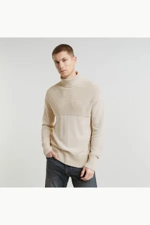 G-Star Para homem. D25151-C868-1603 Camisola de malha de pescador em e cru (M), Casual, Algodão orgânico, Sustentável