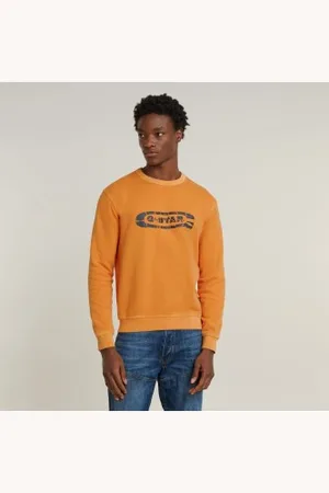 G-Star Para homem. D25101-D688-G745 Sweatshirt Destroyed G Logo (M), Casual, Algodão orgânico, Sustentável