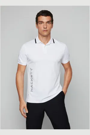 Hackett Para homem. HM563231 Pólo Tech Placket (XL), Casual, Algodão, Manga curta