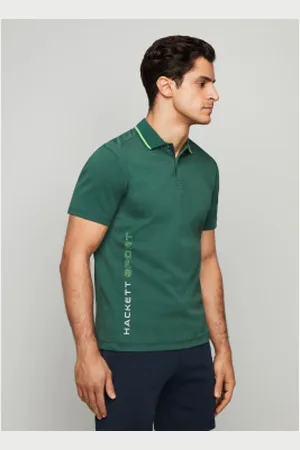 Hackett Para homem. HM563272 Pólo Hs Tech (M), Casual, Algodão, Manga curta